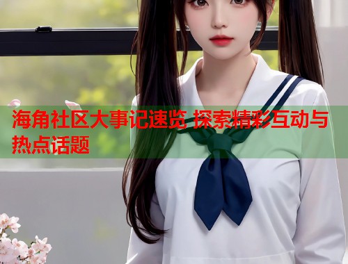 海角社区大事记速览 探索精彩互动与热点话题 海角社区大事记速览 探索精彩互动与热点话题