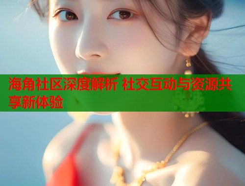 海角社区深度解析 社交互动与资源共享新体验